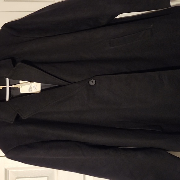 Women's Wool Black Coat- 3X - Picture 2 of 8